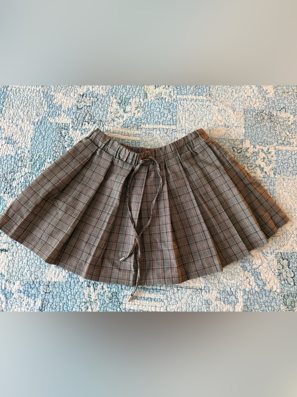 Socialite Pleated Mini Skirt with Drawstring
